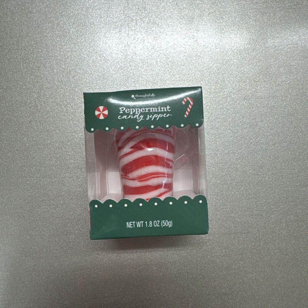 Brand New in Box Pepperment Candy Sipper 1.8oz